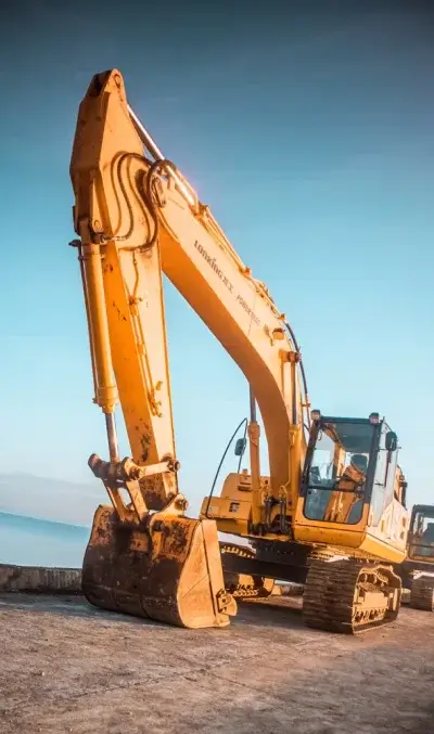 Excavators on the bridge