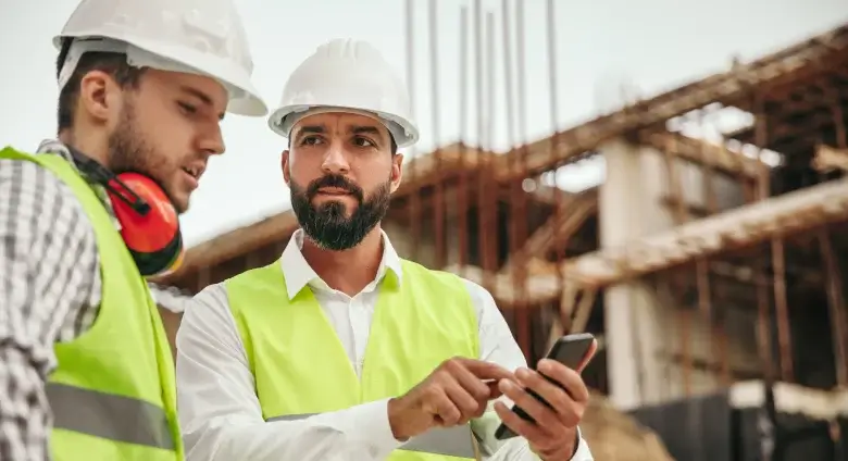 Two Logistic Workers Working on Reporting Update